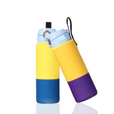 China Colorful Waterproof Double Layer Neoprene Wine Water Bottle Sleeve Time Maker Water Bottle Sleeve Holder Carry Bag For Bottle Boxes for sale