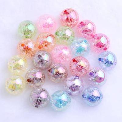 China Wholesale Fashion Acrylic Transparent Chunky Jewelry Making Necklace Shinny ab crunch the new pearl for sale