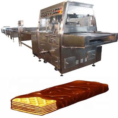 China Snack Plant SJP Series Chocolate Coating Machine / Chocolate Enrobing Line for sale