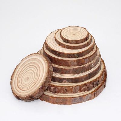 China Europe Tree Log Wooden Disc Wood Slices Branch Button Coaster, Great for Wedding Christmas Ornament for sale