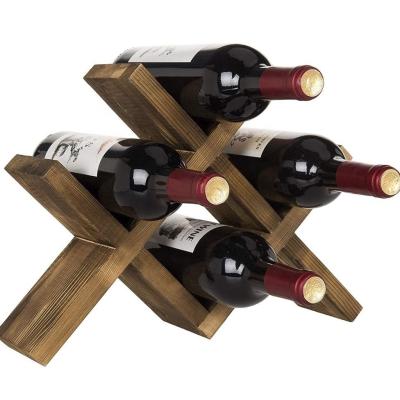 China Other China Wine Racks Small Modern High Quality Wooden Desktop Display Rack Wooden Wine Rack for sale