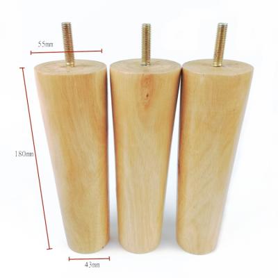 China Modern Conicalness Wooden Table Base Furniture Leg 8cm 10cm 12cm 15cm For Furniture Accessories for sale