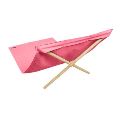 China Portable Sun Lounger Beach Chair Wood Folding Deck Chair for sale