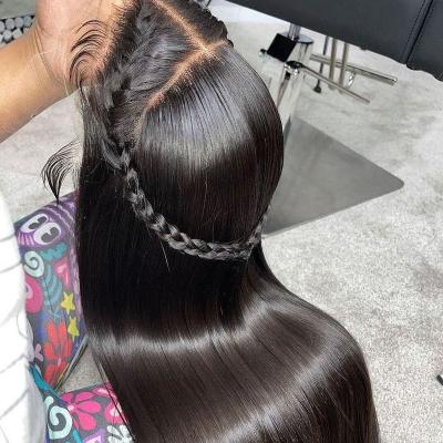 China Other Wholesale HD Brazilian Hair Lace Front Wig,Lace Front Wigs For Black Women,Virgin Straight Bone Hair Cuticle Aligned Hair Wigs for sale