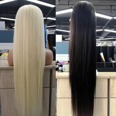 China Transparent Silky Straight Wave Lace Hair Wigs Lace Front Human Hair Wigs For Colored Women Pre Pluck Lace Wig for sale