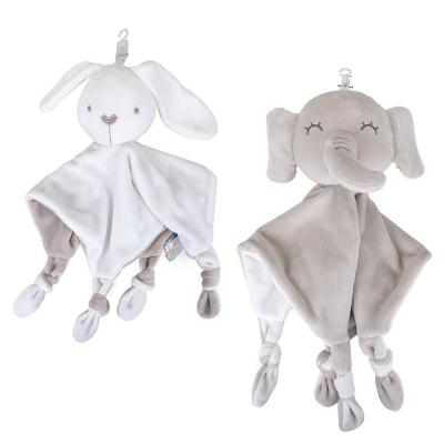 China Eco-Friendly Newborn Baby Toys Cuddle Hutch Hutch Animals Towel Doll Soft Stuffed Sleeping Baby Toys Soft Plush Elephant Blanket for sale