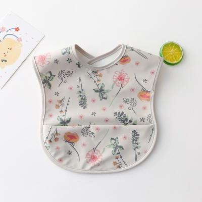 China Fashion Infant Sleeveless Washable Perfectly Clothes Coat Apron Dirtproof Polyester Recycled Baby Bibs With Crumbs Pocket for sale