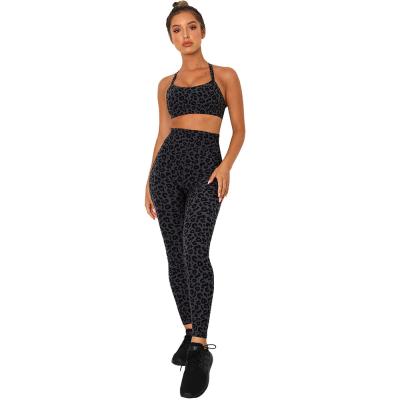 China Custom Breathable Yoga Legging Set Breathable Women Gym Leggings Sports Bra Yoga Set for sale