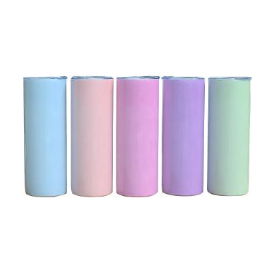 China Wholesale UV Changing 20oz Tumbler Stainless Steel Straight Tumblers Viable Sublimation White for sale