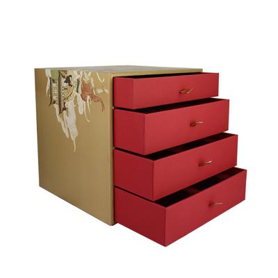 China Recycled Materials Hadmake Gift Wax Coated Kraft Paper Drawer Boxes for sale