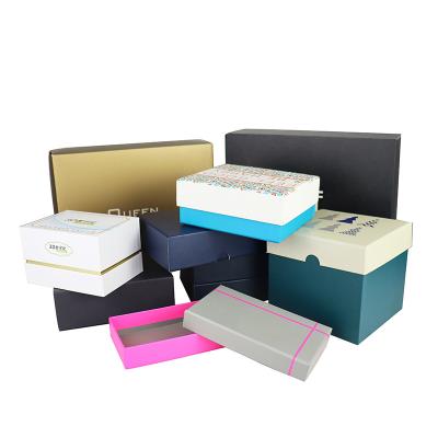 China Recycled Materials Luxurious Custom Lid And Base Box Gift Box Clothing Packaging Paper Boxes for sale