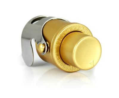 China Viable POP Champagne Sparkling Wine Keeper Stopper Whistle To Hold Metal Plated Keeper Pump Vacuum Stopper Latch Single Lock for sale