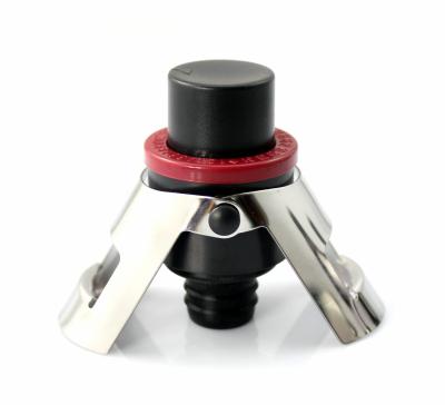 China Disposable Plastic Champagne Stopper Bottle Top Stopper Chrome Bottle Saver for sale