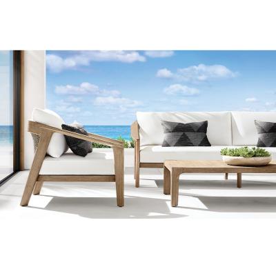 China Hot Sale Modern Teak Furniture Outdoor Garden Courtyard Hotel Sofa Combination Sofa for sale