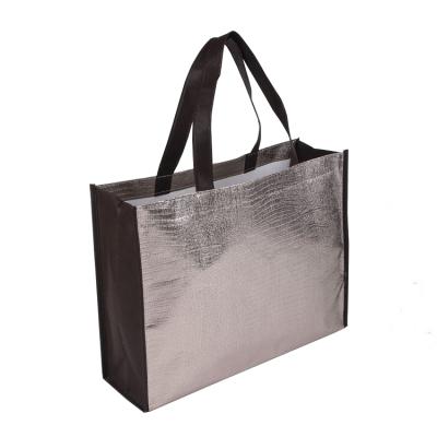 China Fashion Bag Handled Non Woven Polypropylene Bag Laminated Waterproof Non Woven Shopping Bag With Laser Film for sale