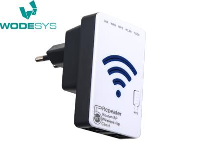 Κίνα Φορητός ασύρματος WiFi δρομολογητής Reeapter 300Mbps με το μαύρο χρώμα 2 λιμένων RJ45 προς πώληση