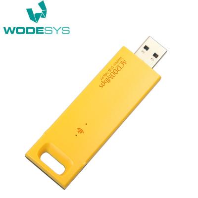 Chine Adaptateur sans fil d'OEM 1200Mbps USB Wifi, carte à gain élevé à deux bandes de LAN de réseau de l'antenne AC1200 2.4GHz/300Mbps+5GHz/867Mbps à vendre