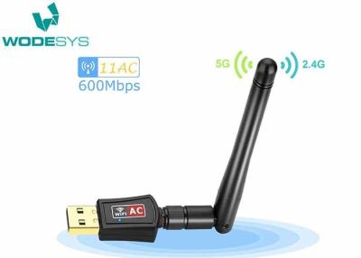 China 600Mbps de Adapter van USB WIFI, Dubbele Draadloze het Netwerkadapter van de Bandac600 2.4G/5G WIFI Dongle met Antenne voor Desktoplaptop P Te koop