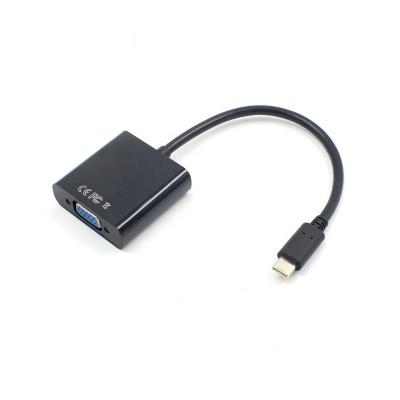 China Multimedia For MacBook Chromebook Dell Support 1080P Male To USB 3.1 Female Type C To VGA Adapter Converter for sale