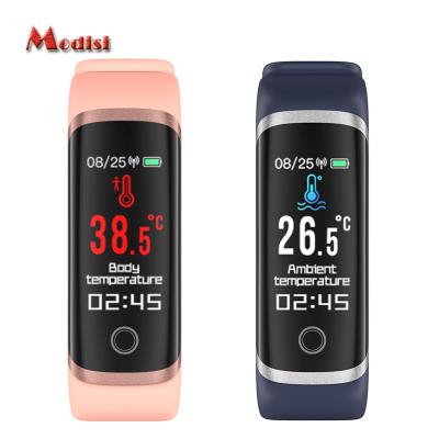 China T4 Touch Screen OEM Watch Wrist Band Wristband Smart Smart Fitness Tracker Smart Band With Thermometer Fitness Tracker High Quality for sale