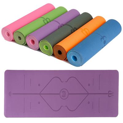 China Custom Dance Gymnastics Equipment Gymnasium Exercise Printing Eco Friendly Logo PVC Yoga Mat for sale