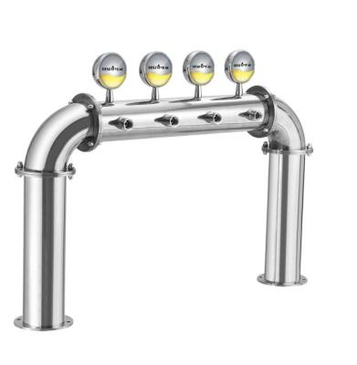 China Hot product 4 taps U shape beer column police stainless steel beer machine custom tower easy operation easy operation for bar for sale