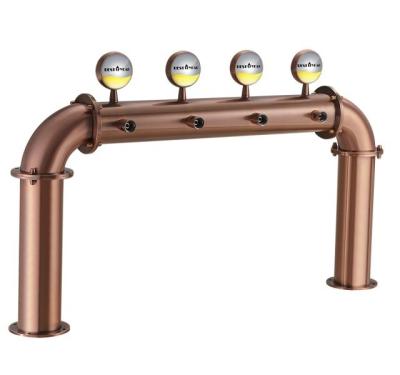 China Cheap Beer Keg Dispenser Coolers Price Stainless Steel Tap Copper Color Deck Bar Kegerator Beer Tower Bar Accessories 4 for sale