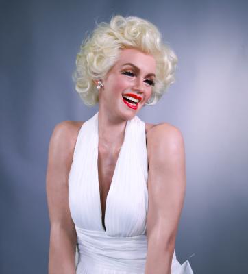 China life-size sexy lady marilyn monroe classic pose silicone wax figure for sale for sale