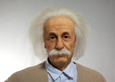 China Life Size Silicone Science Celebrity Wax Figure ,  Albert Einstein Wax Figure for sale