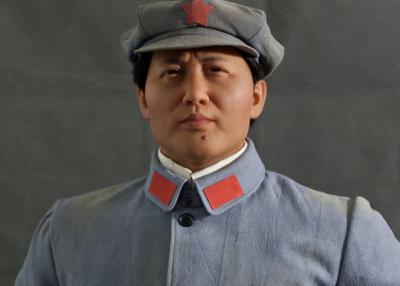 China Modern Art Figure Political Celebrities Wax Figures Of Chairman Mao Sculpture Display for sale