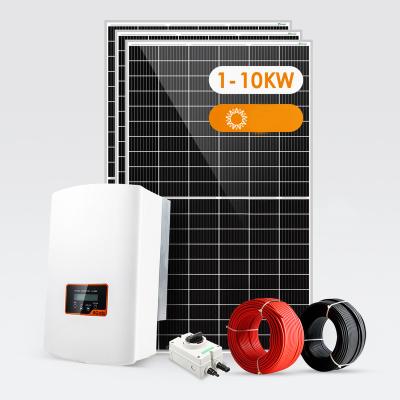 China Home Complete 1KW 3KW 5KW 10KW 15KW 20KW 25KW 30KW Home Use Solar Power System On Grid Tie Inverter For Home for sale