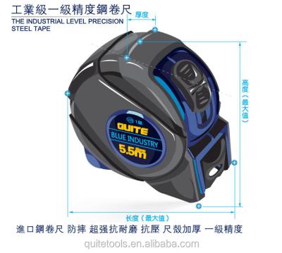 China Water Proof New Abs+Tpr Portable High Quality Stainless Steel Tools Tape Measure for sale