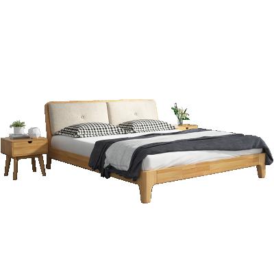 China Modern Solid Wood Solid Wood Queen/King Size Bed Factory Directly Supply Best Class Fabric Bed Reasonable Price Creative Sale for sale