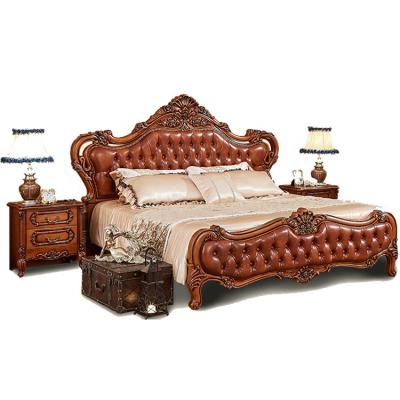 China Red Classic Engaging Antique White Distressed Furniture Bedroom Furniture French European Roman Print Bedroom Furniture for sale