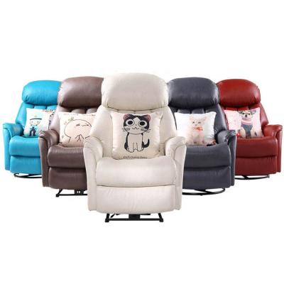 China Super power comfortable modern simple loveseat loverseat style recliner chair general purpose sofa chair genuine leather special wholesale for sale