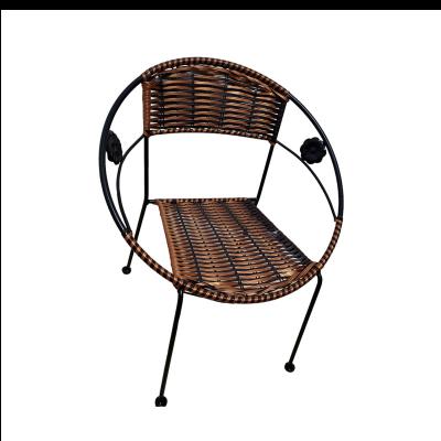 China Rustic Hot Sale Woven Balcony Garden Cane Chair Rattan Rattan Table And Chair Set for sale