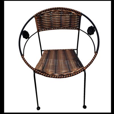 China Rustic Best Non-slip and Wear-resistant Outdoor Rattan Back Chair Garden Chairs Rattan for sale