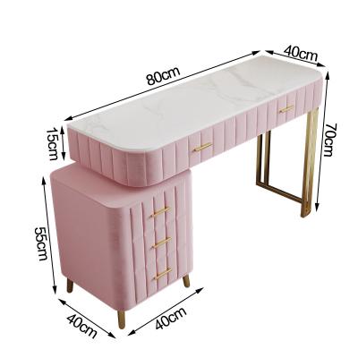 China Modern Hot Sales Abundance Of Storage Space Color Metal Marble Girls Stylish Child Kids Dressing Table for sale