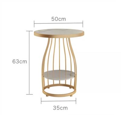 China Live Room Furniture Section China Furniturearble Gold Round Side Table (The Other) Coffee Table Wholesale Adjustable for sale