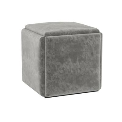 China Wholesale Modern Metal Square Furniture Living Room Cube Storage Home Stool for sale