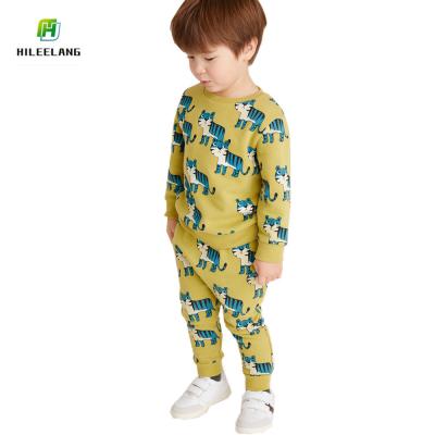 China Wholesale custom kids casual wear crewneck sweatsuit kids clothing sets little boys tracksuit 2 piece set for sale