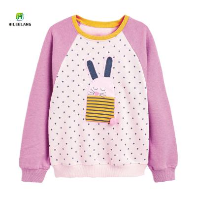 China Hot Fashion Anti-wrinkle Children Sleeving Long Bunny Casual Pullover Toddler Girls Sweatshirt Clothes for sale