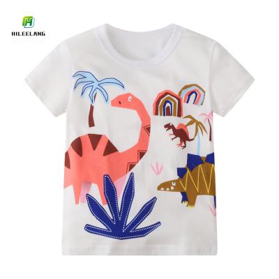 China Anti-pilling Cotton T-shirt Toddler Summer Short Sleeve O-Neck T-shirts Girl Custom Printing T-shirts for sale