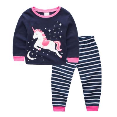 China New Casual Release Childres Long Sleeve T-shirt Set Girls 2pcs Pajamas Set And Pants Clothing Set for sale