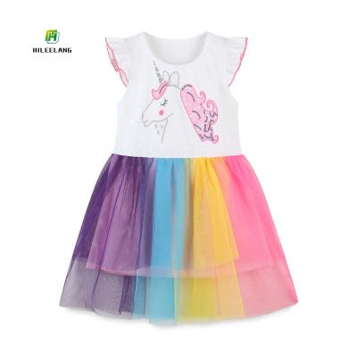 China Anti-wrinkle children kids boutique clothing tunic dress for summer toddler girl dress fancy twirl casual dress for sale