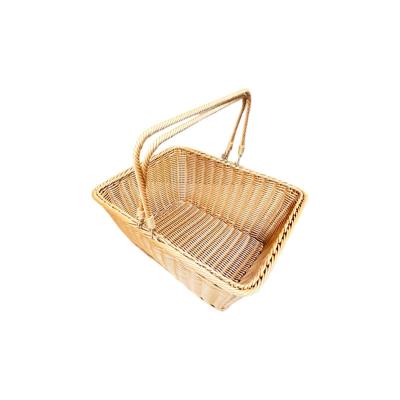 China China Wholesale Customized Hot Viable Handmade Plastic Rattan Woven Storage Washing Clothes Baskets Dirty Laundry Hamper for sale