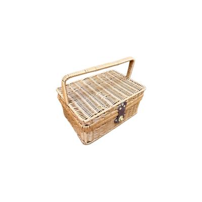 China OEM Plastic Rattan Picnic Fruit Vegetable Bread Wicker Bulk Viable Storage Hand & Woven Baskets With Handles For Food for sale