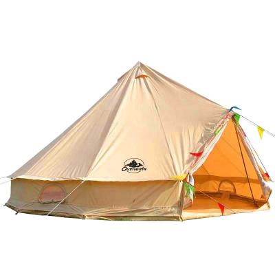 China Straight Bracing Type 3m 4m 5m 6m 7m Canvas Tent Factory Manufacturer Bell Tent for sale