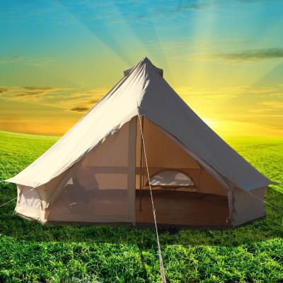 China Straight Tying Type Outdoor Canvas Tent For For Emergency Shelter Disaster Relief Bell Tent for sale