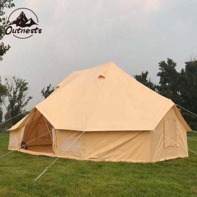 China Straight Bracing Type Best Festival Glamping 5m UK Canvas Bell Tents For Sale for sale